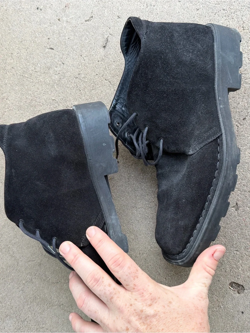 Salvatore Ferragamo Men's Black Suede Chukka Boots